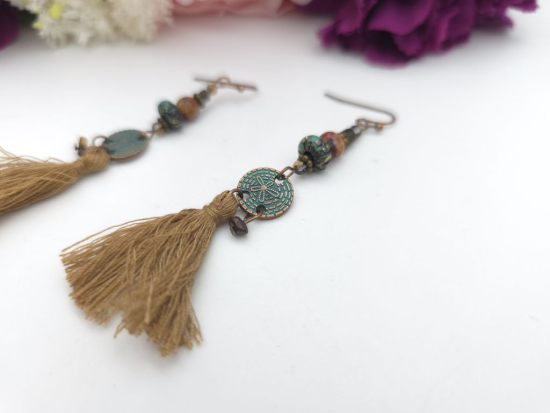 Boho Stil Ohrringe Vintage Ornament